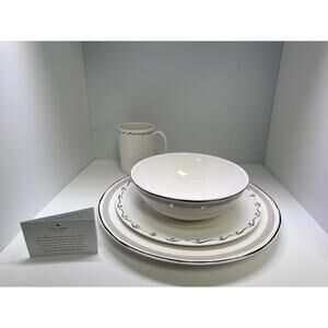 Kate Spade New York 875135 Union Square Taupe Dinnerware 4-Piece Place Setting